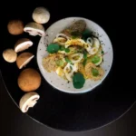 Noix de Saint-Jacques au champagne et aux champignons Bella Rosé