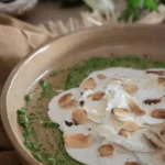 Carpaccio de champignon, pesto de persil et citron caviar