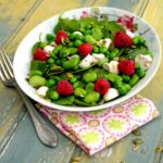 Salade de Champignonf LOU, Légumes verts & Framboises