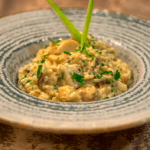 Risotto de poulet aux champignons